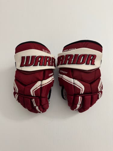 Used 14" Warrior Covert Pro Stock Hockey Gloves - Maroon/White
