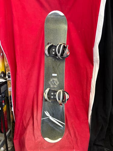 Snowboard: B-Line All Mountain With Burton  Bindings L Directional Twin 154 cm (Used)