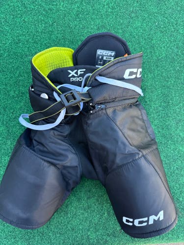 Black CCM Tacks XF Pro Hockey Pants (Used) | Youth Medium