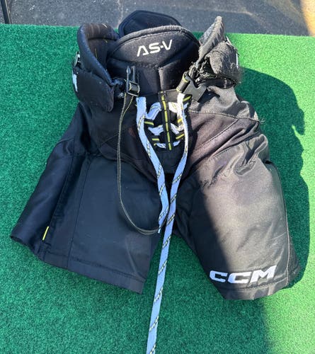 Black CCM Tacks AS-V Hockey Pants (Used) | Junior Medium