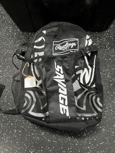 Used Rawlings SAVAGE BB/SB Player Backpack Black 11849-S000043939