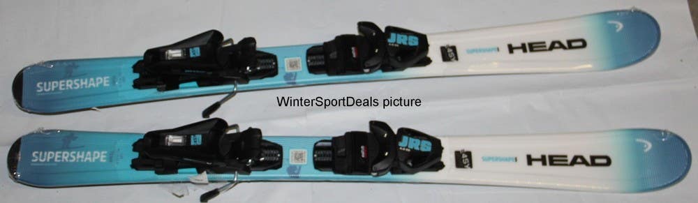 NEW 2027 HEAD 97cm kids skis supershape team + adjustable 4.5 GW bindings JRS