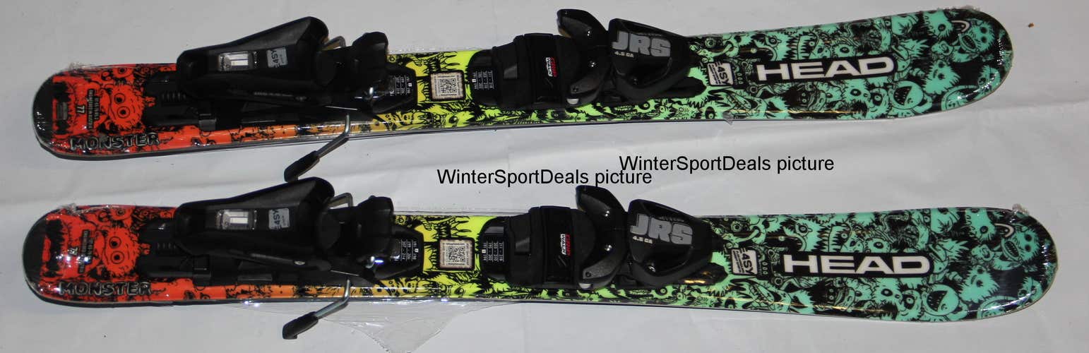 NEW 2027 HEAD Monster 77cm kids skis with size adjustable 4.5 gw bindings set