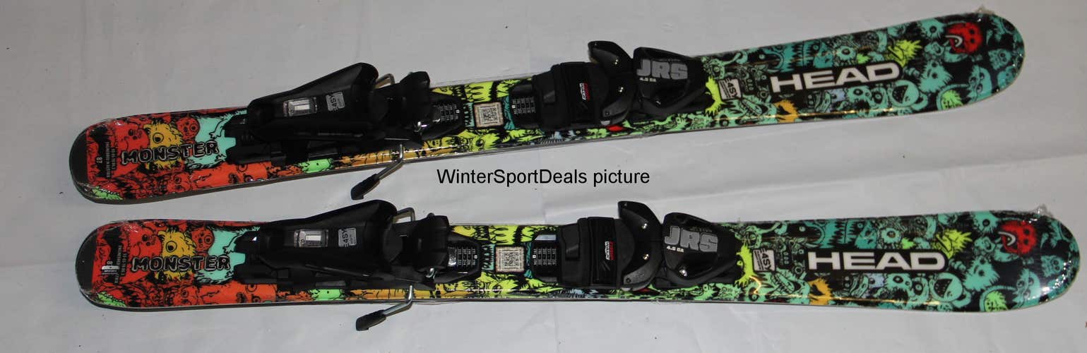 NEW 2027 HEAD Monster 87cm kids skis with size adjustable 4.5 gw bindings set