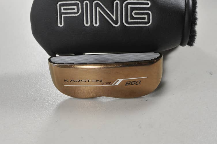 LEFT HANDED Ping Karsten TR B60 34" Putter Black Dot Steel with Cover #225942