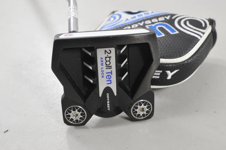 LEFT HANDED Odyssey Ten 2-Ball Arm Lock 40" Putter Steel with Cover #225947