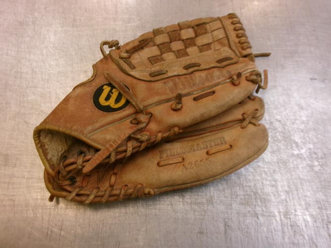 Used Wilson 2655 BB/SB Glove RH Throw Brown 12" 11339-S000206586