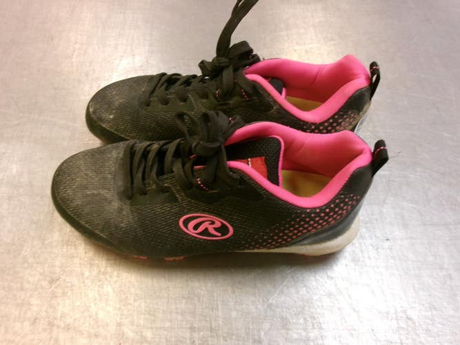 Used Rawlings CLEATS BB/SB Cleats Black Junior 02 11339-S000206623