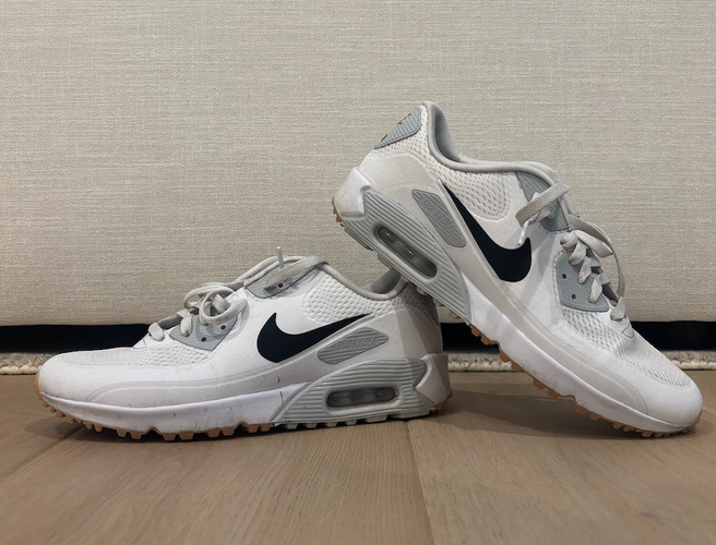Nike Air Max 90 Golf Shoes White Black Men's Golf Shoes