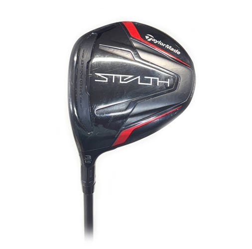 LH TaylorMade Stealth 15* 3 Wood Graphite Hzrdus CB 60g Stiff Flex