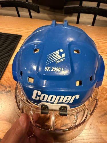 Large Blue Cooper SK2000 Helmet