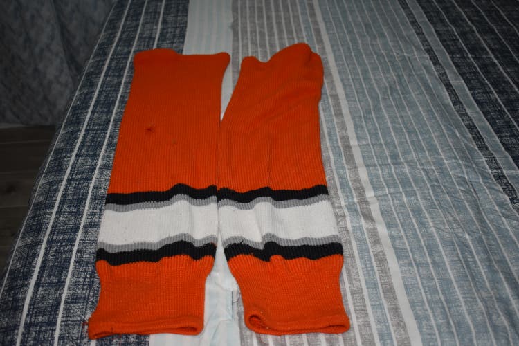 CCM Knitted Hockey Socks, Orange, Senior