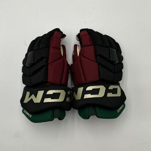 (Used) Arizona Coyotes Nick Schmaltz Game Worn CCM HGTK Gloves 14" Pro Stock