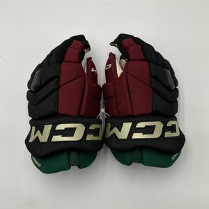 (Used) Arizona Coyotes Nick Schmaltz Game Worn CCM HGTK Gloves 14" Pro Stock
