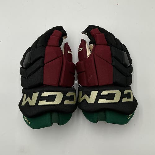 (Used) Arizona Coyotes Nick Schmaltz Game Worn CCM HGTK Gloves 14" Pro Stock