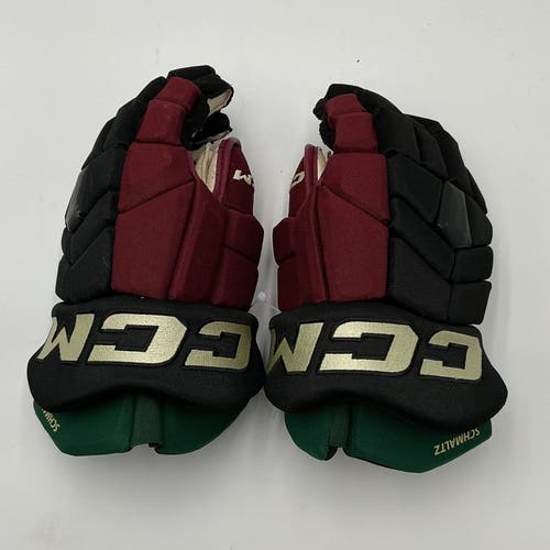 (Used) Arizona Coyotes Nick Schmaltz Game Worn CCM HGTK Gloves 14" Pro Stock