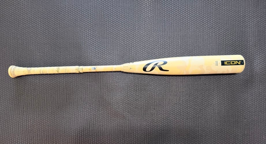 VERY GOOD CONDITION- 2025 Rawlings Icon Composite BBCOR Certified Bat (-3) (Used)