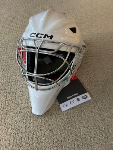 CCM AXIS XF Goalie Mask (New) Sr Medium White
