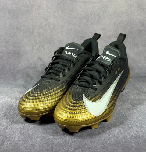 Nike Vapor Speed 3 Black Gold Football Cleats Men's Size 12 FB3303-003 NEW