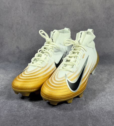 Nike Zoom Air Vapor Pro 1 Football Cleats Men's 11 White Black Metallic Gold NEW