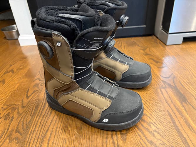Men's Size M 9.0 (W 10.0) K2 Boundary Snowboard Boots Medium Flex All Mountain (Used)