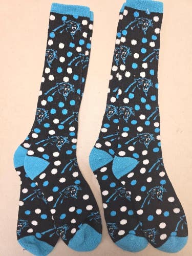 ST27 Mens NFL CAROLINA PANTHERS LOT of 2 Socks Medium 5-10 NEW
