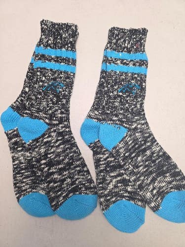 ST11 Mens NFL CAROLINA PANTHERS LOT of 2 Pair of Socks Large 8-13 NEW