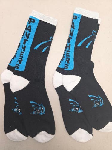 ST13 Mens NFL CAROLINA PANTHERS LOT of 2 Pair of Socks Large 8-13 NEW