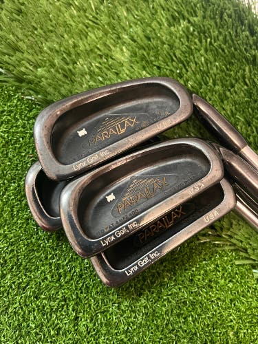 Lynx Parallax Iron Set 6 7 8 9 USA RH Steel Shafts Gunmetal Golf Clubs