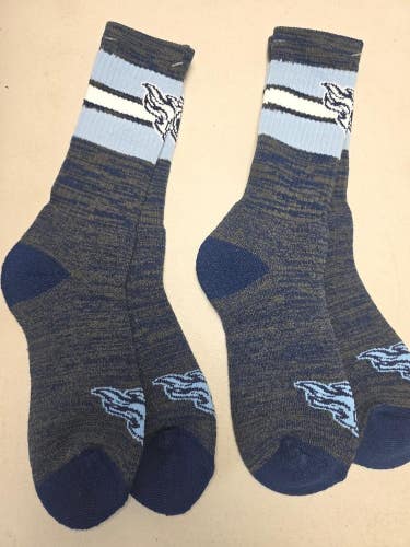 ST2 Mens NFL TENNESSEE TITANS LOT of 2 Pair of Socks Large 8-13 NEW
