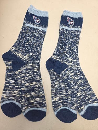 ST3 Mens NFL TENNESSEE TITANS LOT of 2 Pair of Socks Large 8-13 NEW