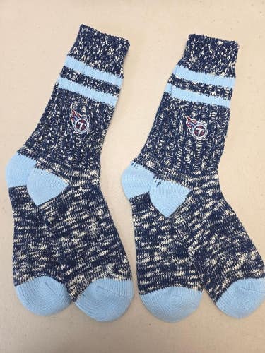 ST12 Mens NFL TENNESSEE TITANS LOT of 2 Pair of Socks Large 8-13 NEW