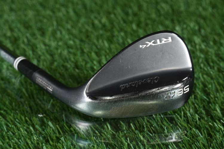 Cleveland RTX4 Black Satin 58 9 Full Lob Wedge Dynamic Gold S400 Stiff MCC RH