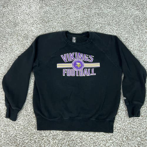 Minnesota Vikings Sweatshirt Mens Medium Black NFL Football NFL Team Apparel