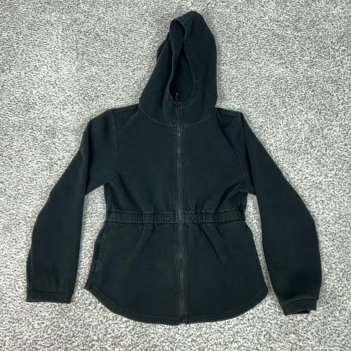 Varley Jacket Womens Large Black Hooded Full Zip Fleece Athletic Casual Lounge