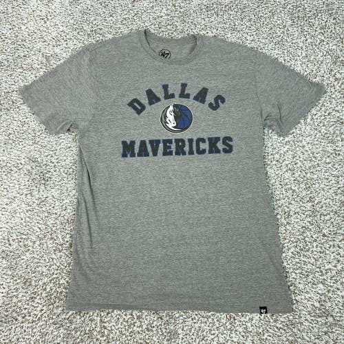 Dallas Mavericks Shirt Mens Large Gray NBA Basketball '47 Logo Tee T Sport Top