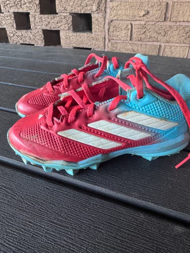 Red Unisex 1Y (Big Kids / Youth) Youth Adidas Molded Cleats Cleats (Used)