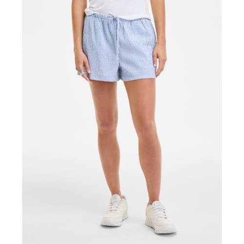 Hippie Rose Shorts Womens XL Juniors Blue Stripe Drawstring Waist Casual PALL501