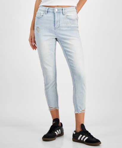 Indigo Rein Curvy Jeans Women's 13 Juniors Blue Denim Light Wash Cropped PALL518