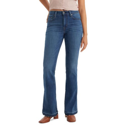 Levi's 726 Flare Jeans Women's Blue Denim Stretch High Rise Slim Fit PALL545