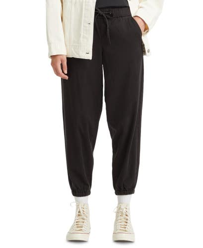 Levi's Off Duty Jogger Pants Women's XS Black High Rise Drawstring Waist PALL577