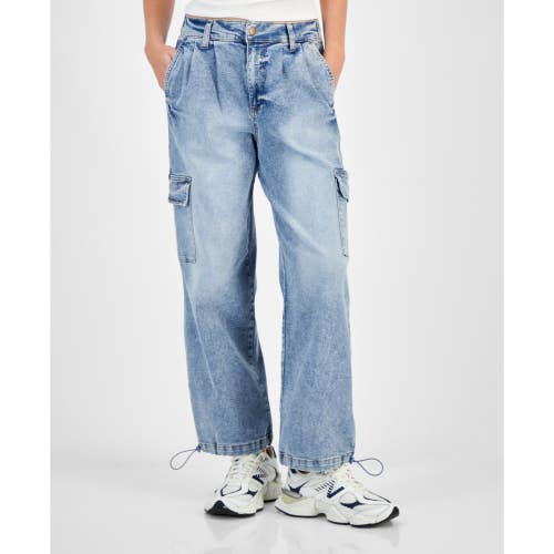 Celebrity Pink Parachute Cargo Jeans Women's XS Juniors Blue Wide Leg PALL478