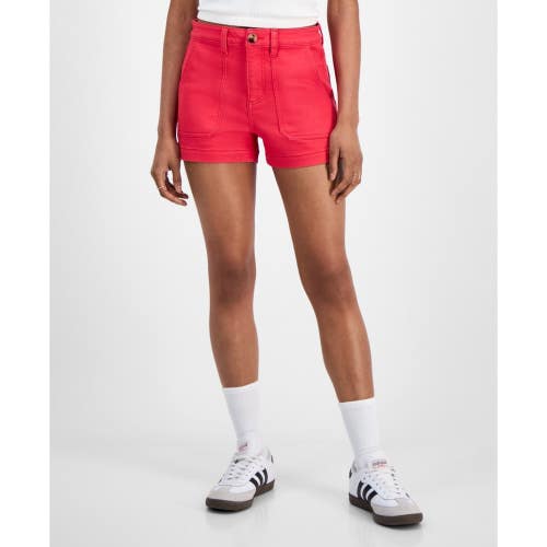 Indigo Rein Utility Shorts Women's 3 Juniors Red High Rise Patch Pockets PALL622