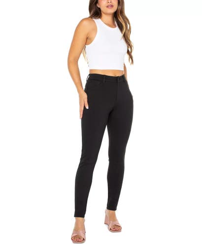 Celebrity Pink Ponte Skinny Pants Women's 0 Juniors Black Stretch Ankle PALL585