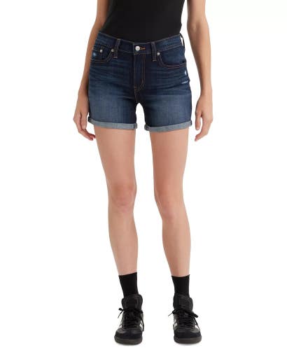 Levi's Shorts Women's 31 Blue Denim Cotton Slim Fit Mid Rise Five Pocket PALL575