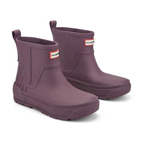 Hunter Wales Boots Wome's US 9 M Dark Red Pull On Waterproof Rain Bootie MEW2372