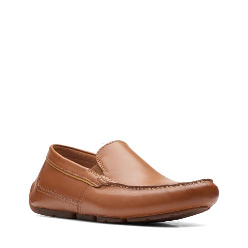 Clarks Markman 26163544 Loafer Men's Tan Leather Plain Toe Slip On Shoes MEW2327