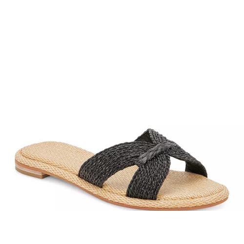 Dolce Vita Atomic Sandals Women's 7.5 M Black Crisscross Strap Slide HTAT1828