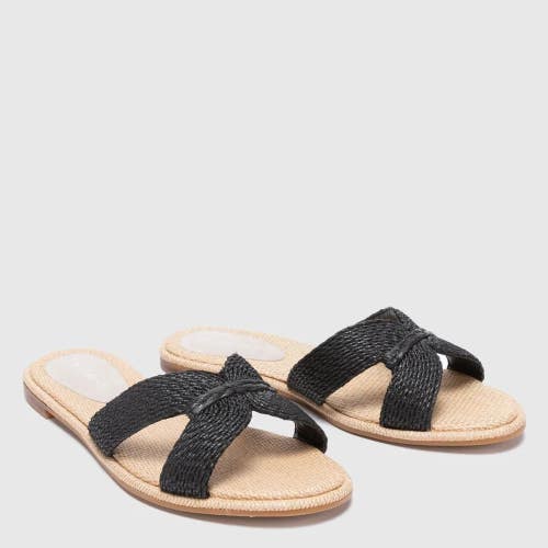 Dolce Vita Atomic Sandals Women's US 6.5 M Black Raffia Slip On Silde HTAT1734