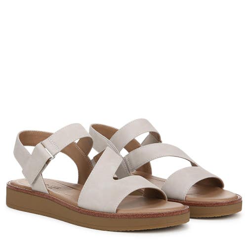 LifeStride Waverly Sandals Women 8.5 Stone Beige Faux Leather Round Toe HTAT1833